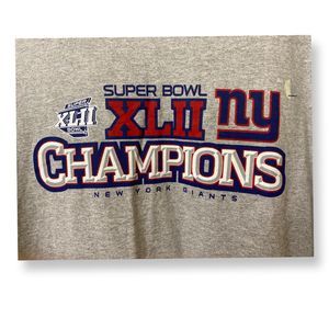 Commemorative Super Bowl 42 T Shirt New York Giants Champions Size 2XL Reebok
